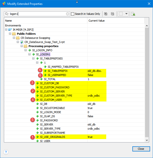 CR Extended Properties