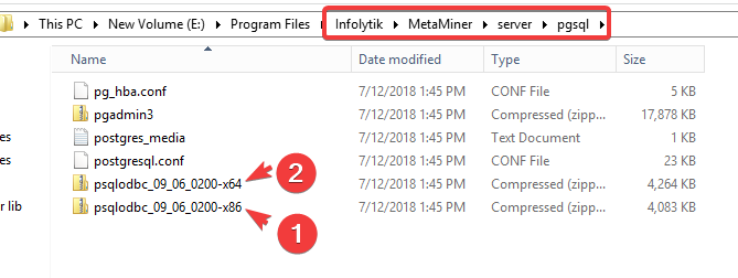 Postgres ODBC Driver Files