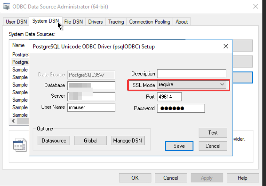ODBC SSL