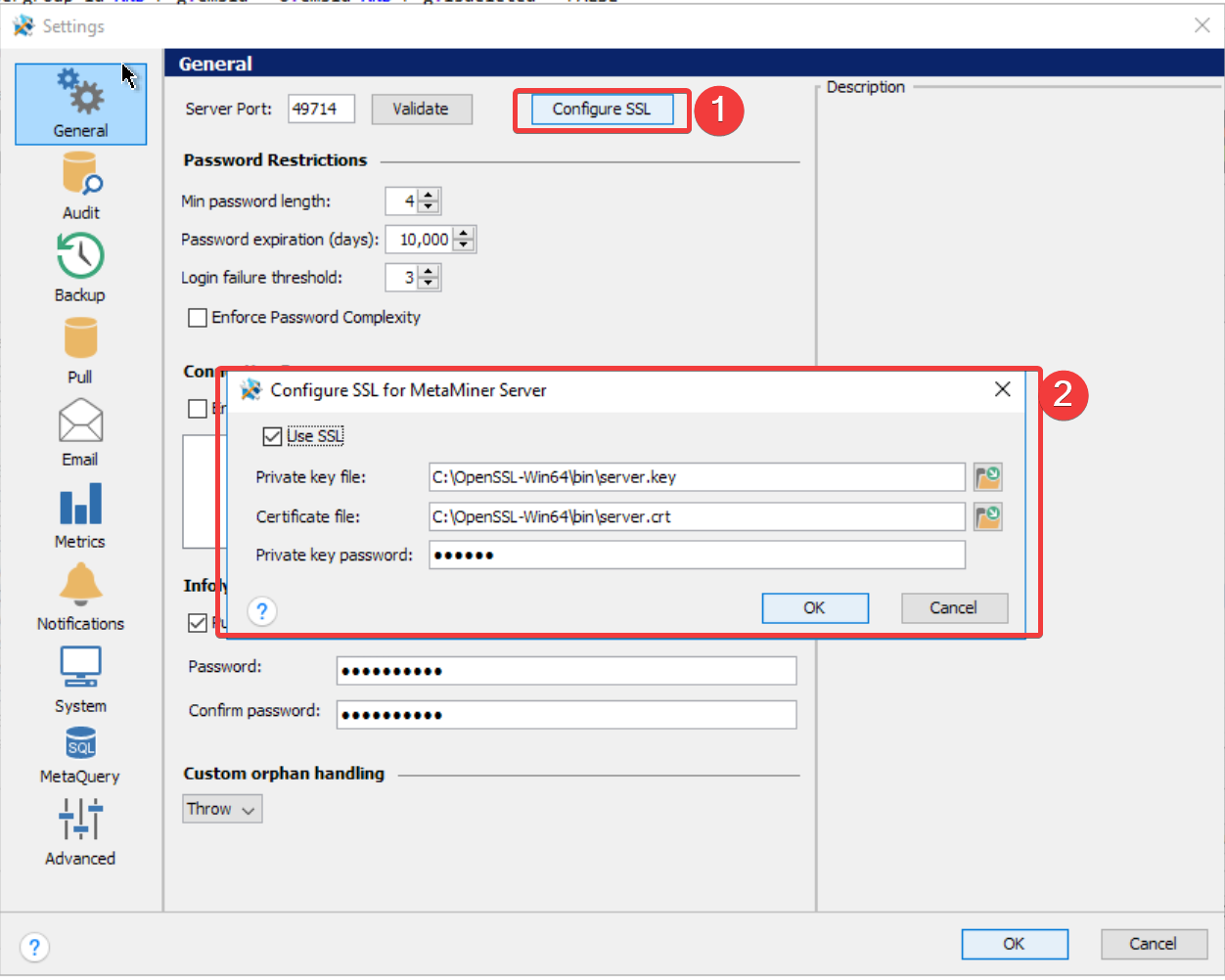 Configure SSL in MMA