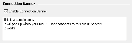 Connection Banner in MMA