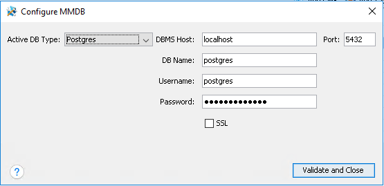 Configure MMDB window