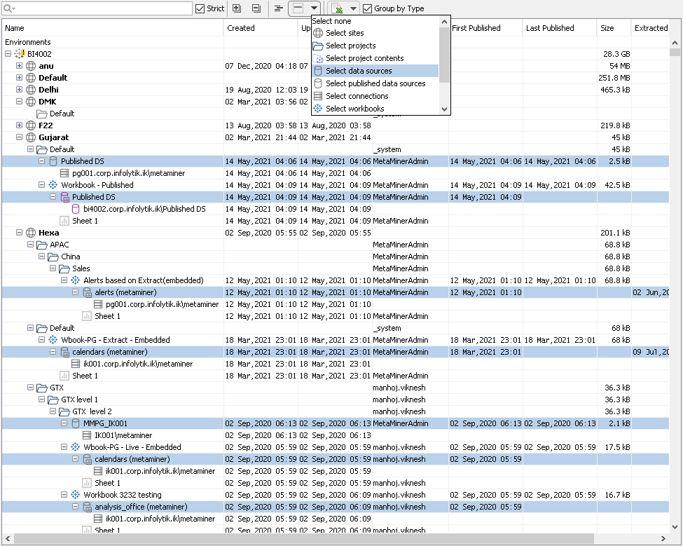 Select Data Sources