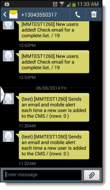 SMS Notification