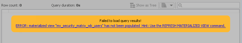 Results Pane Error