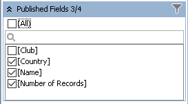 Published Fields Filter