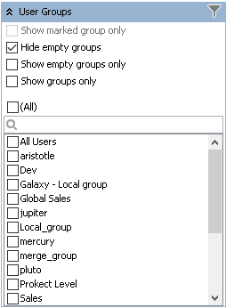 User Groups Filter