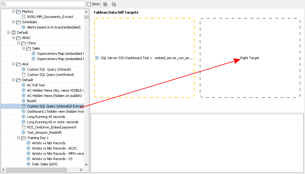 Drag-and-drop target object